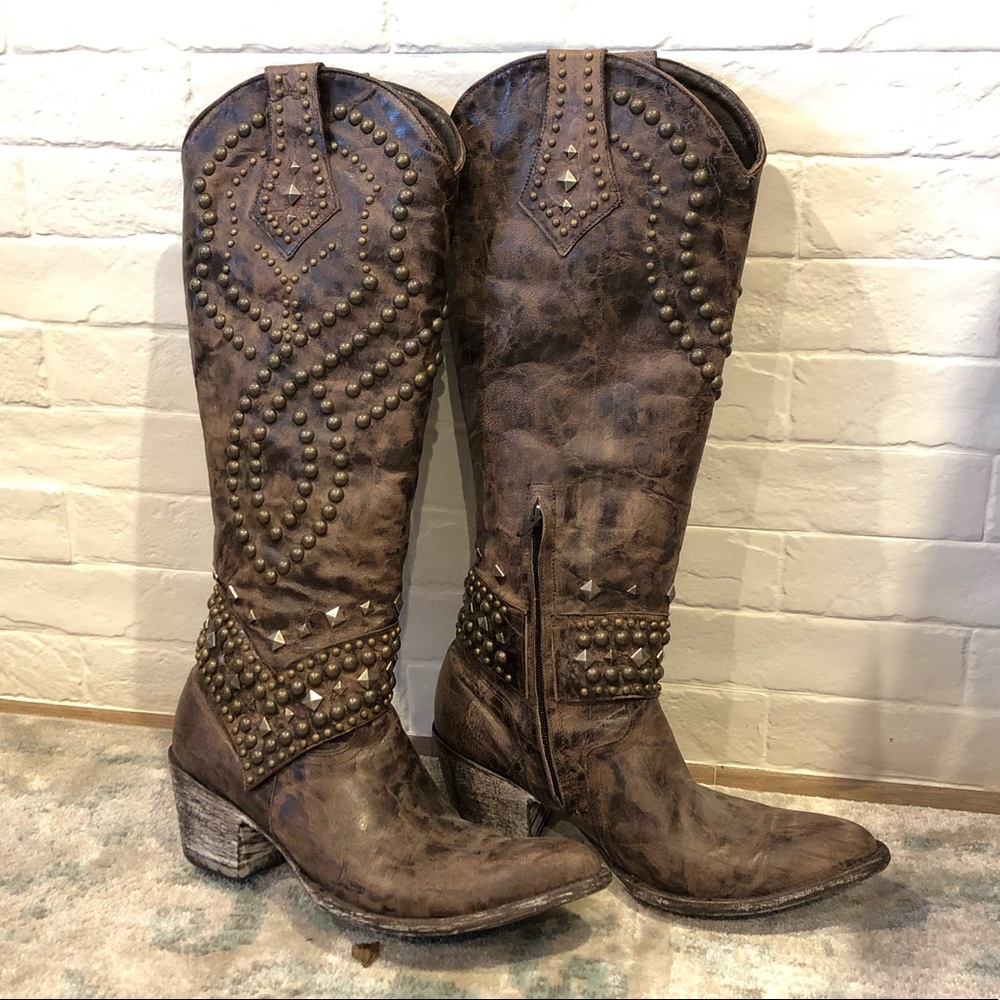 Studded Old Gringo Belinda Furia Snow Cowboy Boots